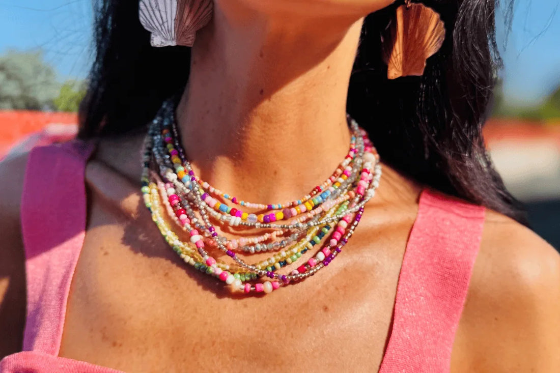 collana di perline colorate