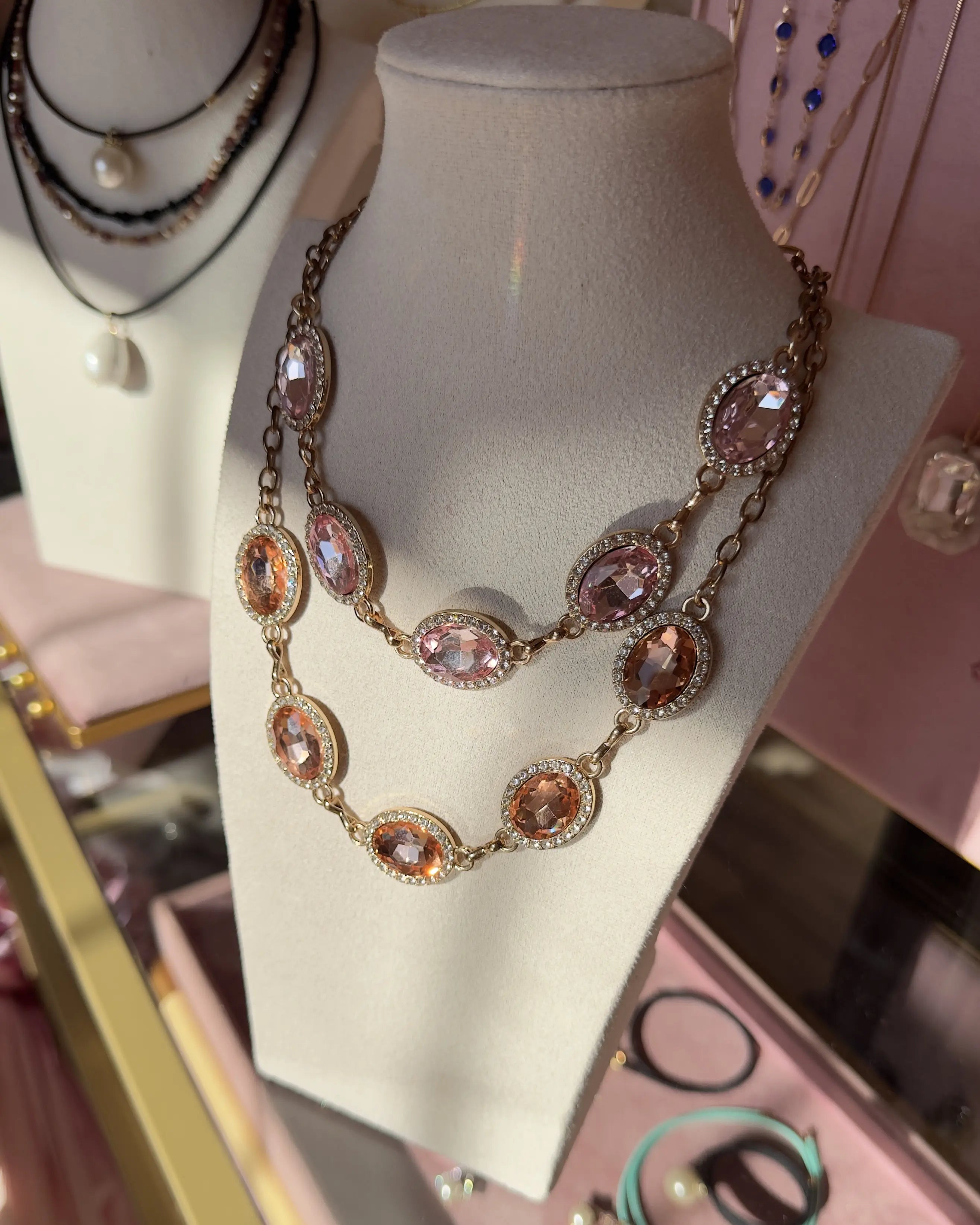 Collana pietre ovali