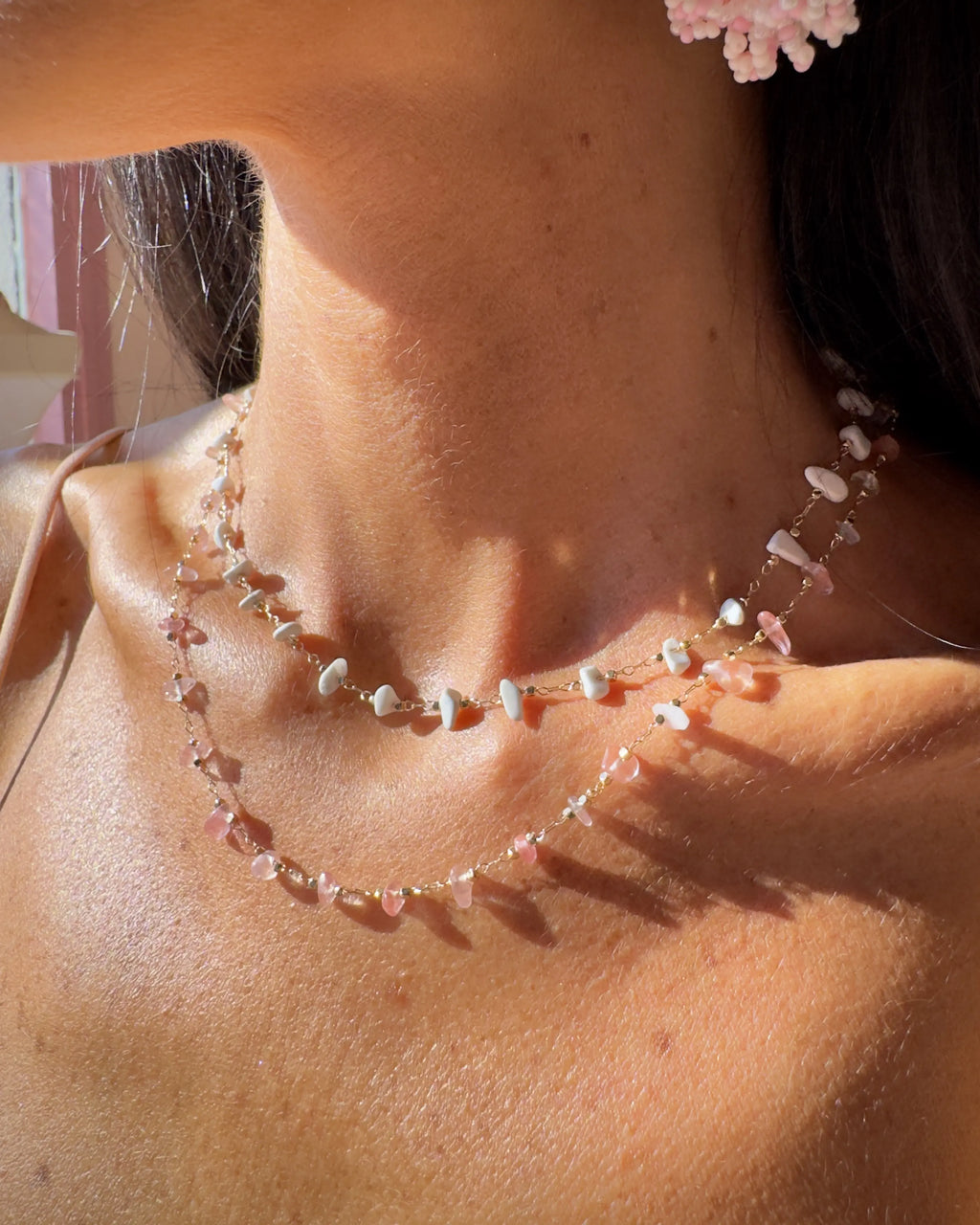 Collana girocollo pietrine chips