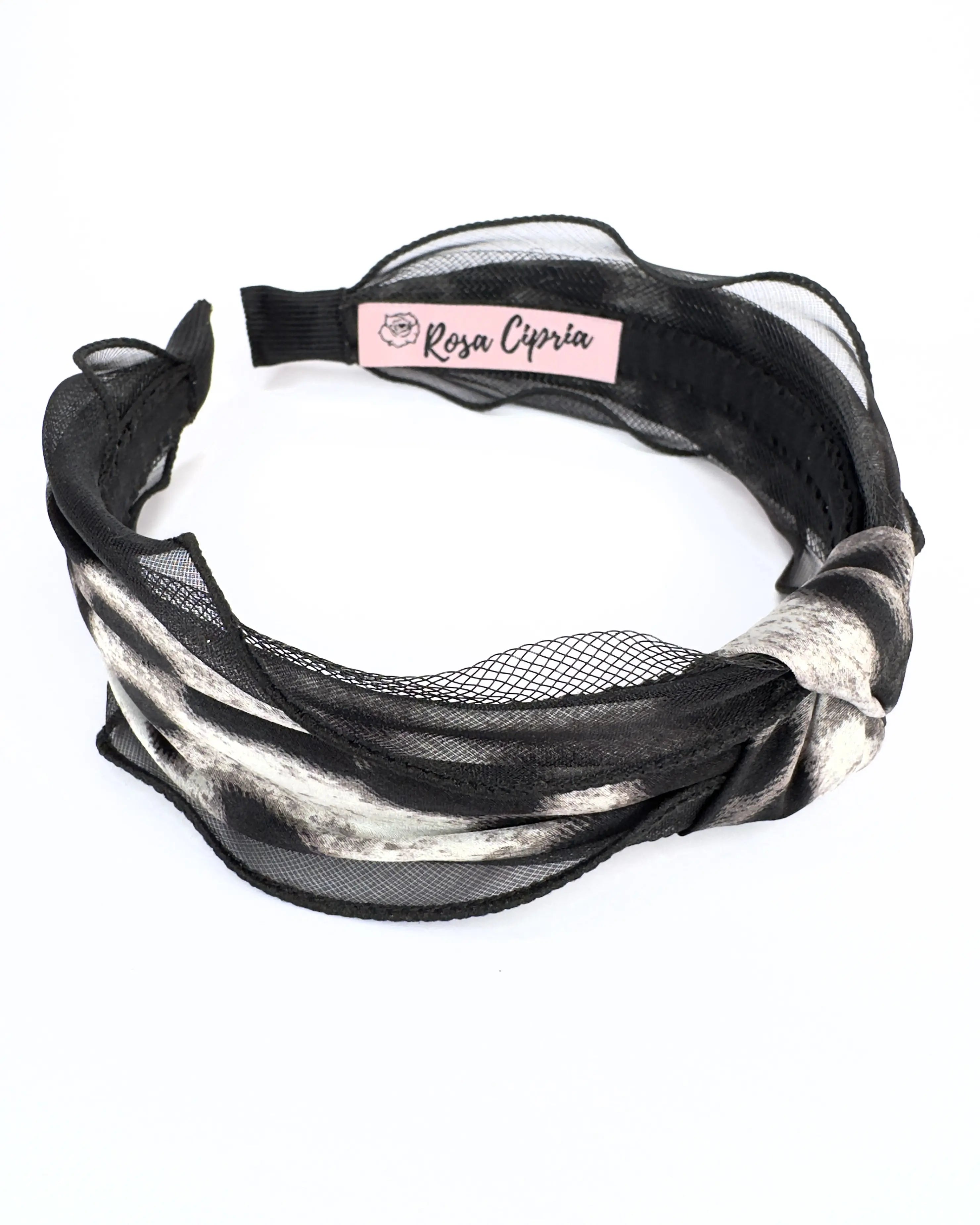 Cerchietto Maculato grigio con tulle