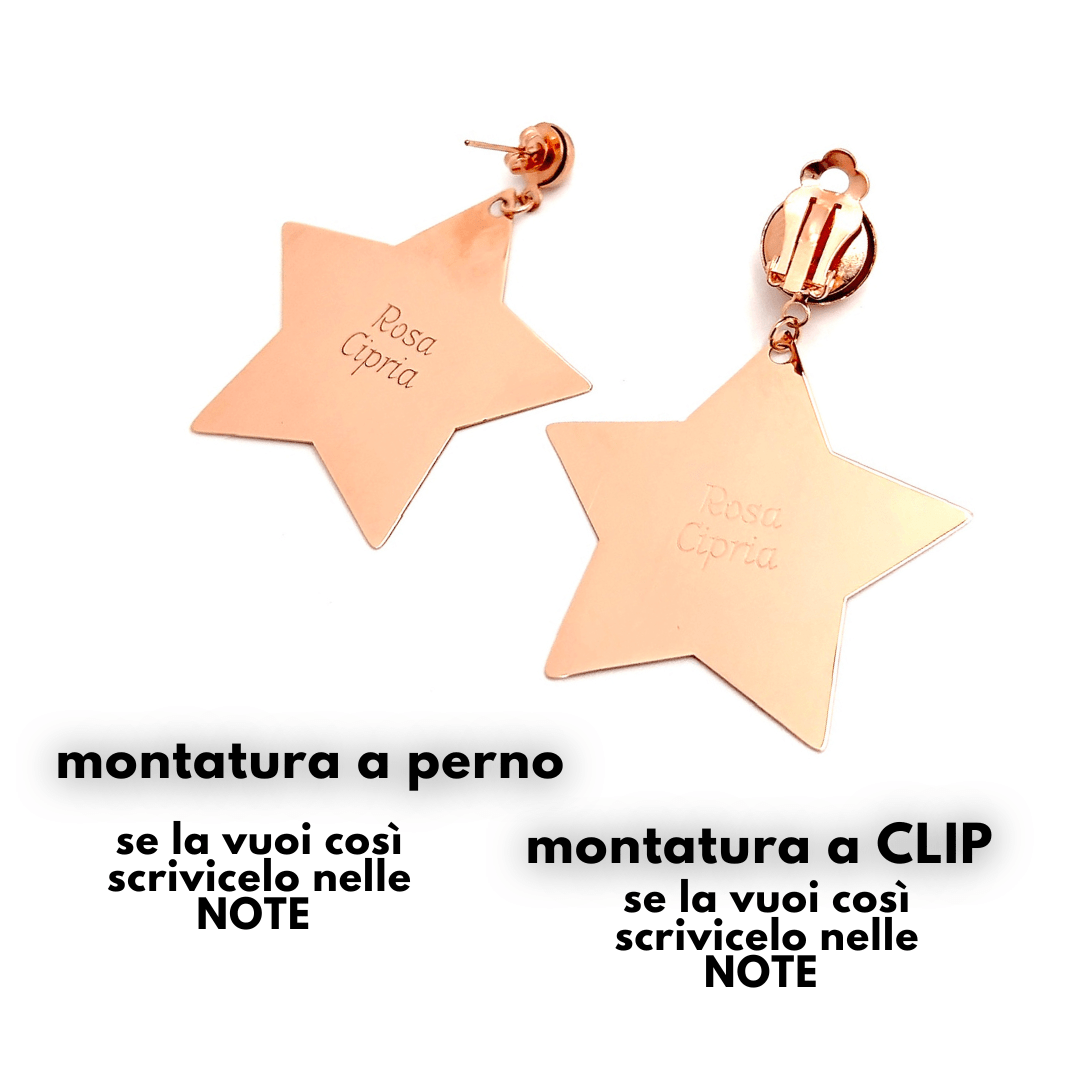 Orecchini stella oro rosa best seller