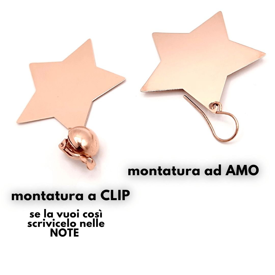Orecchini stella oro rosa best seller