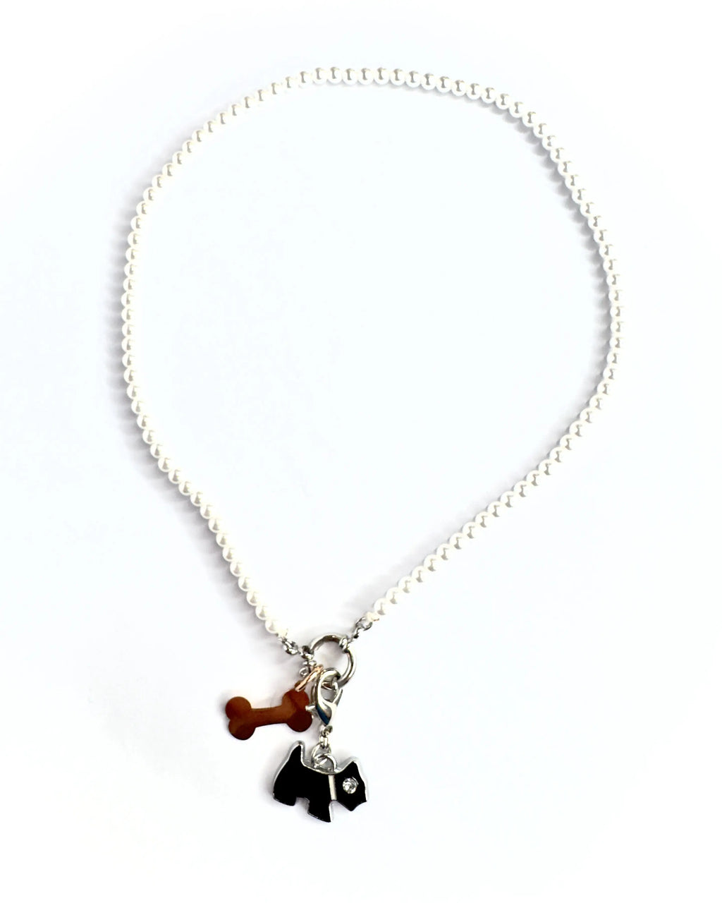 Girocollo perline chiusura tonda cane