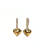 Orecchini mini hoop Cuore 3D
