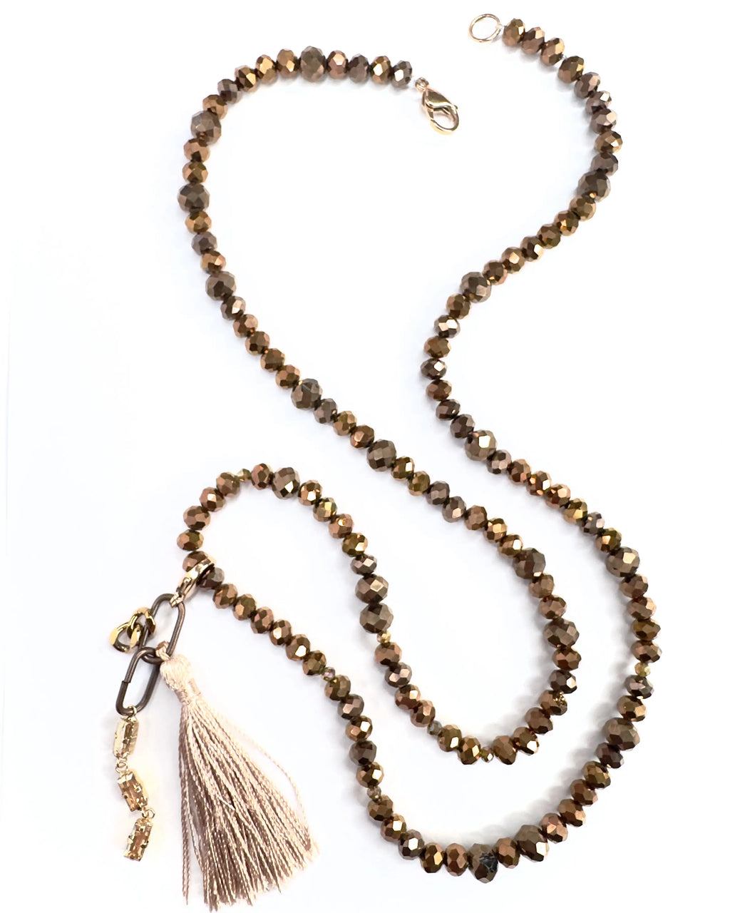 Collana lunga con nappa Choco Chic