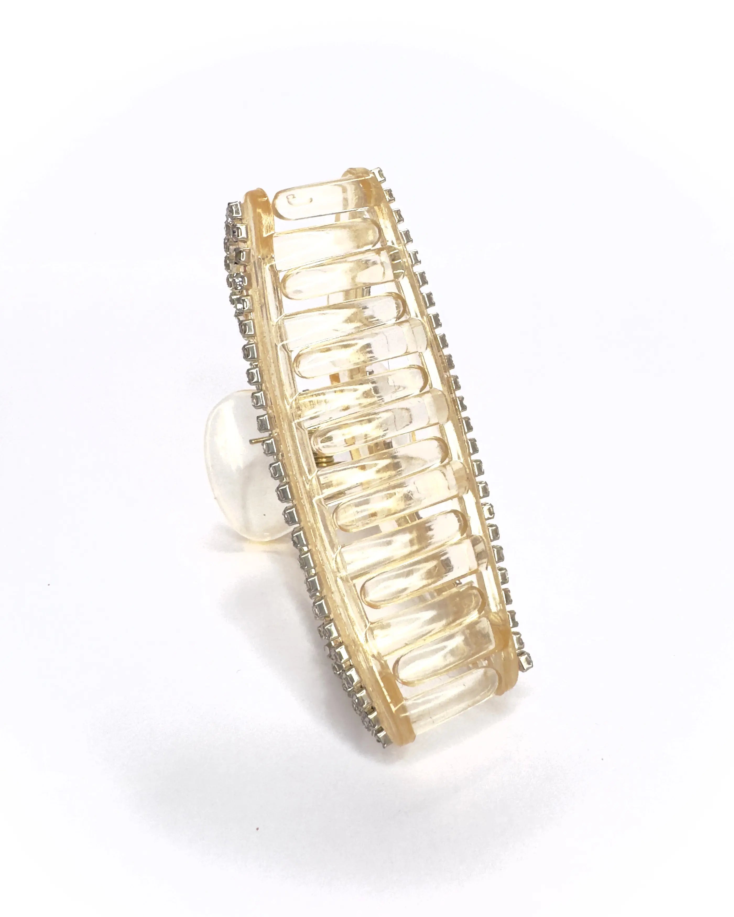 Pinza a conchiglia con strass