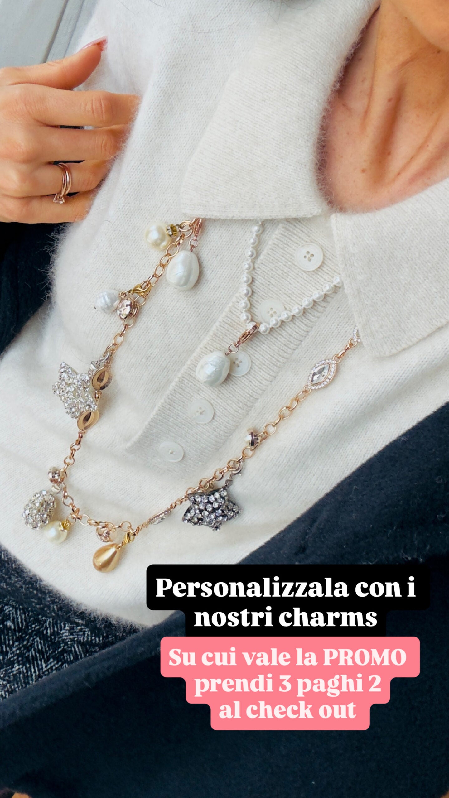 collana dorata donna