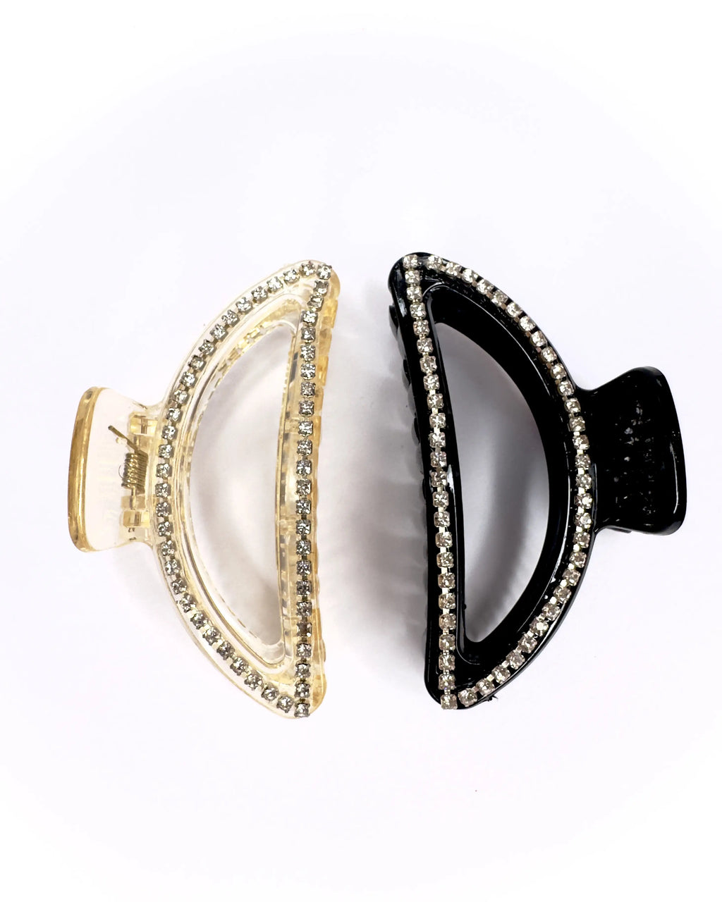 Pinza a conchiglia con strass
