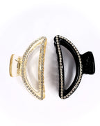 Pinza a conchiglia con strass