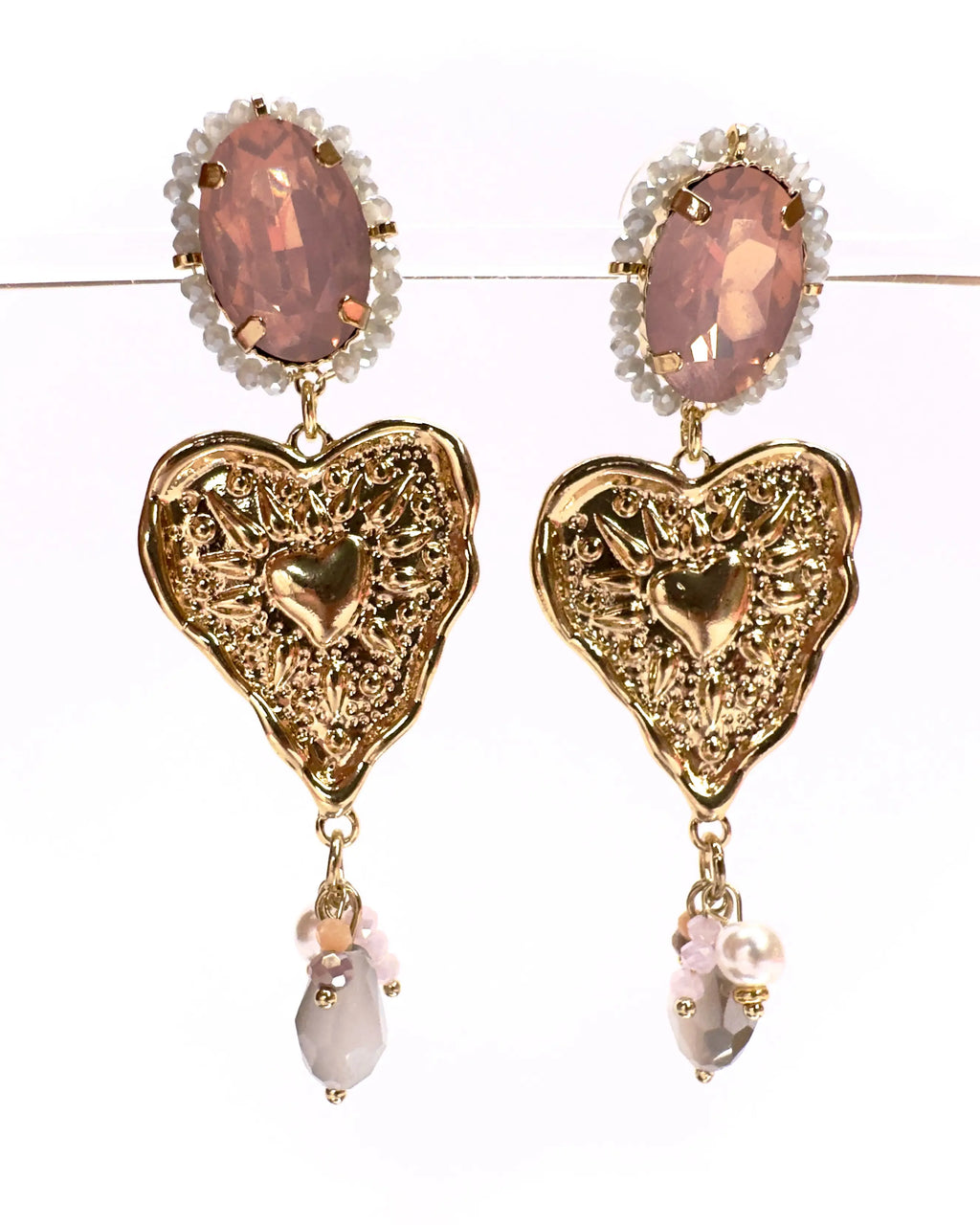 Orecchini Cuore Sacro pietra