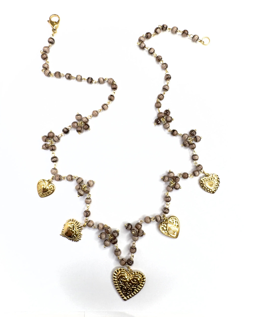 Collana Bisanzio Cuori Charms