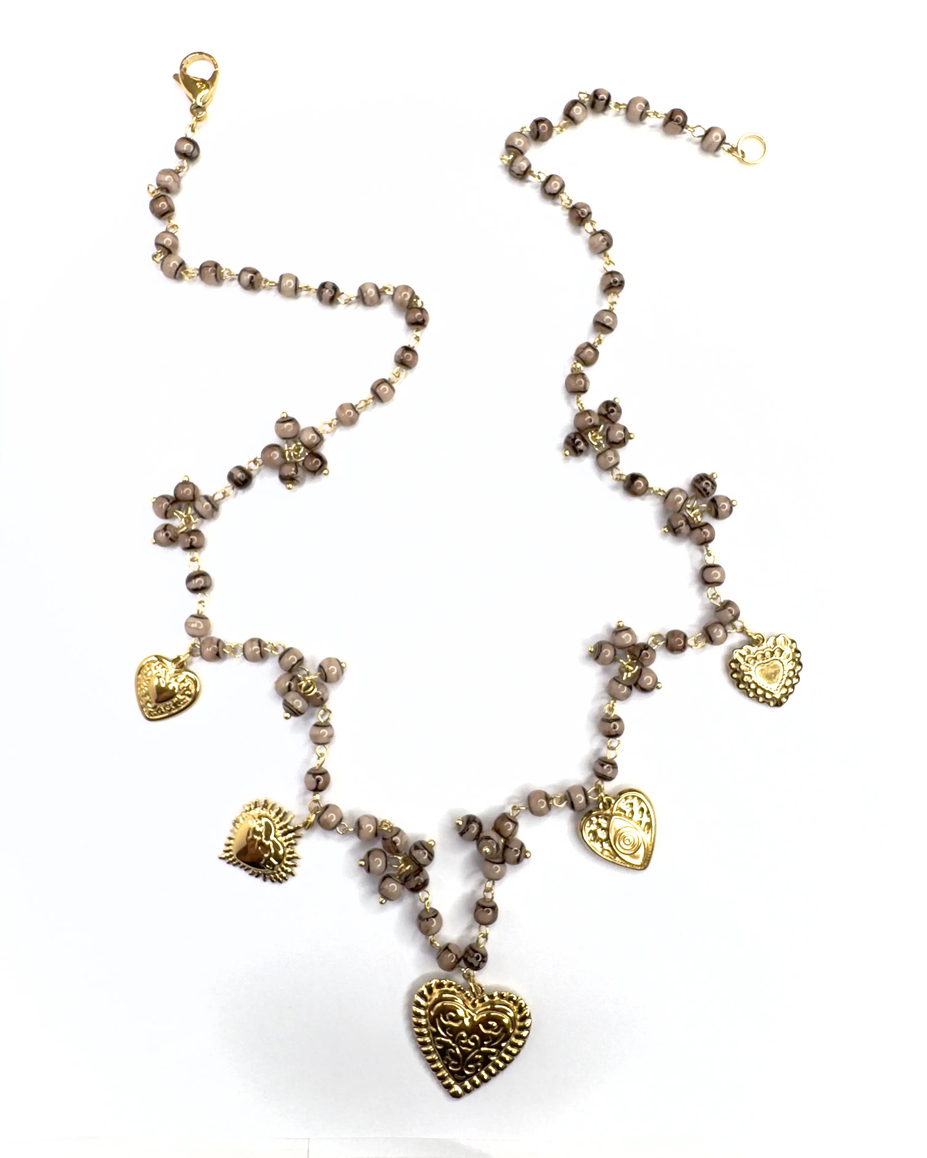 Collana Bisanzio Cuori Charms