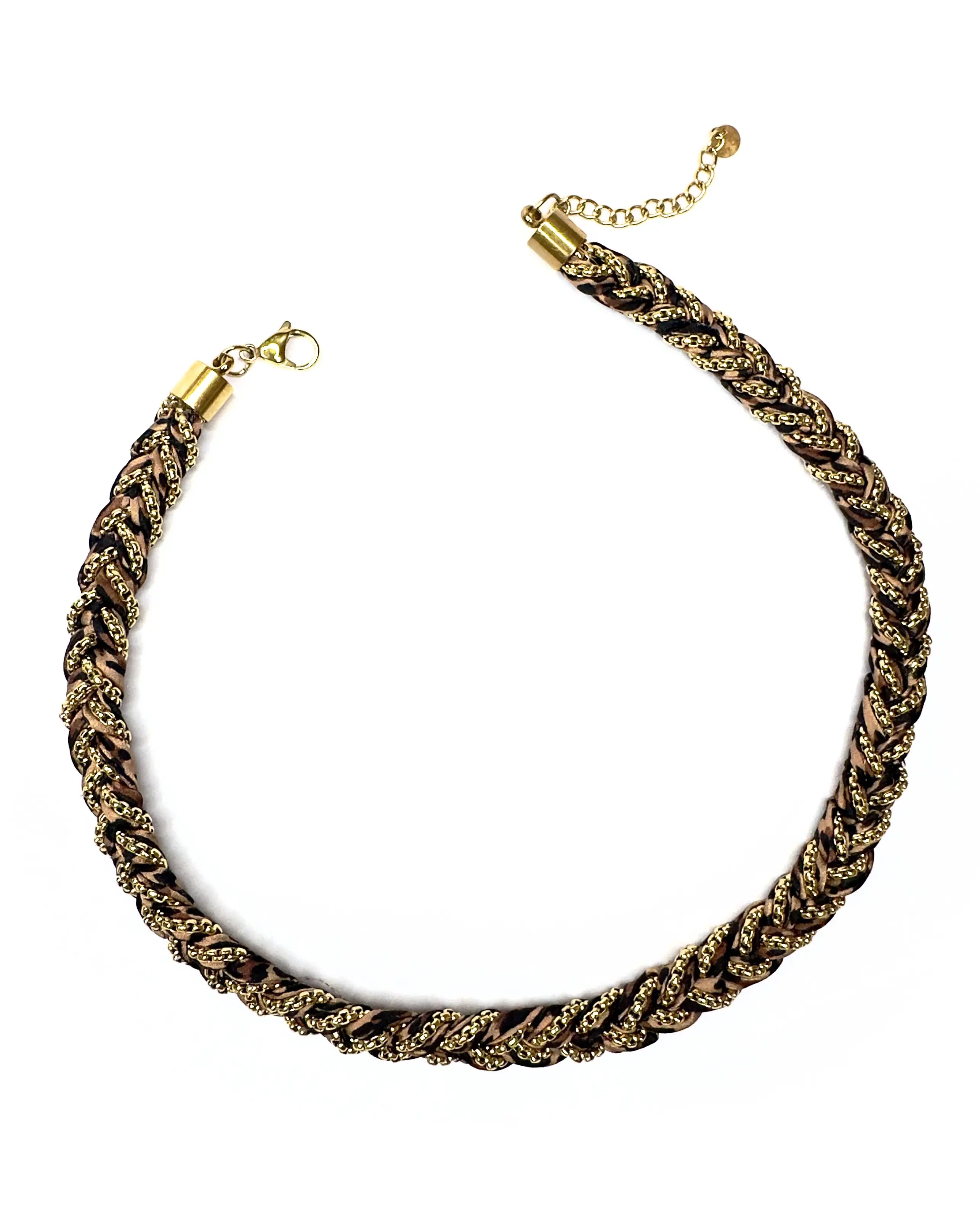 Collana intrecciata animalier