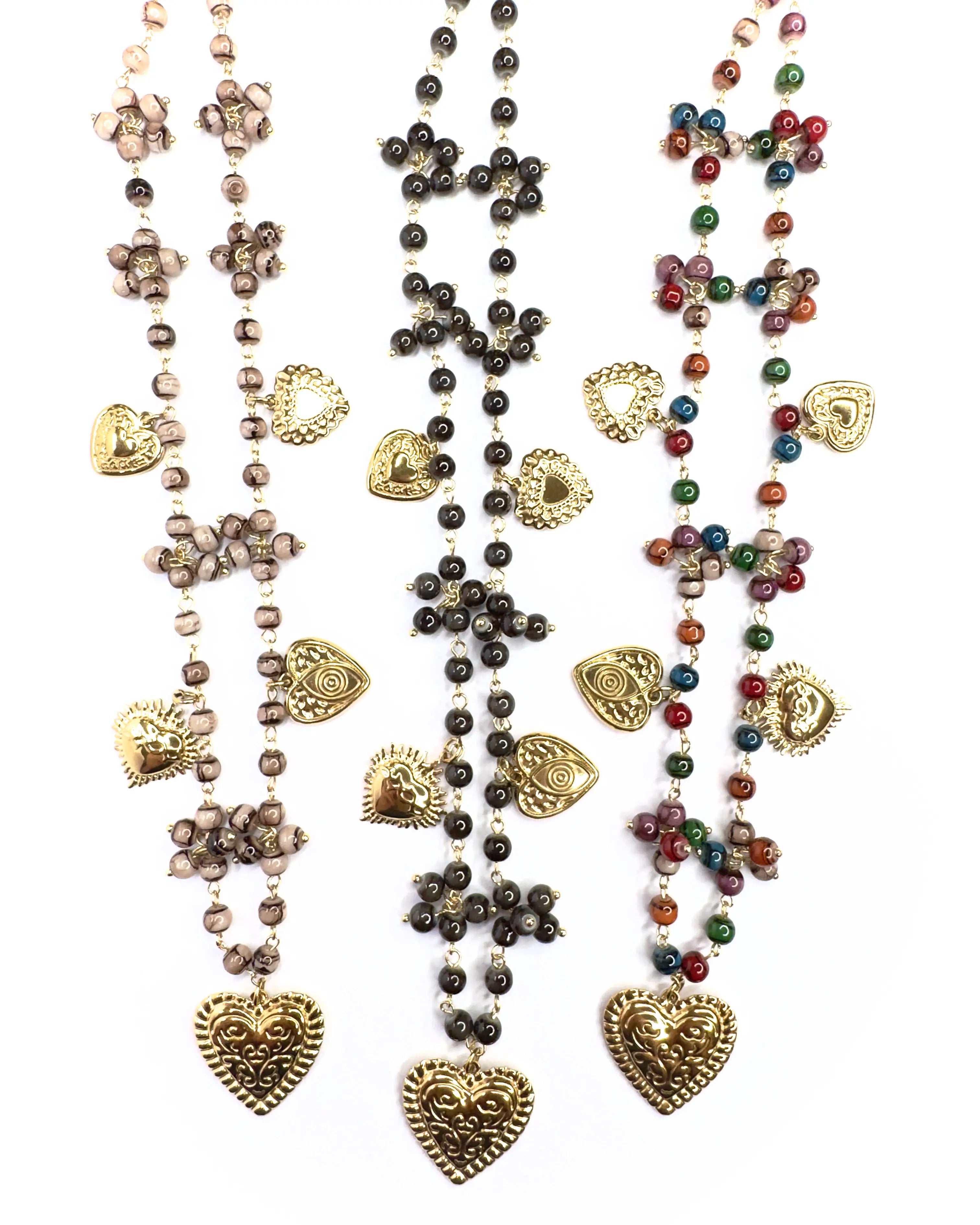 Collana Bisanzio Cuori Charms