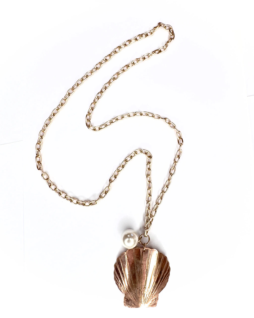 Collana lunga Conchiglia e perla