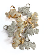 Pinza media cuori strass