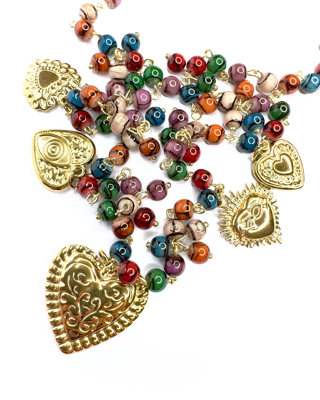 Collana Bisanzio Cuori Charms