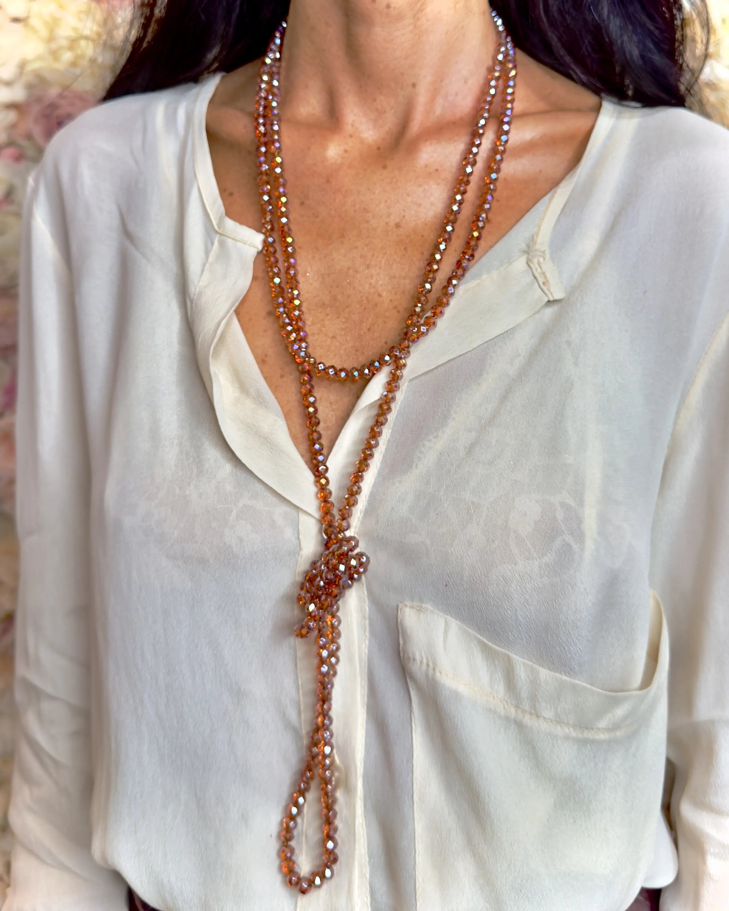 Collana Lunga in vetro cristallo Pure