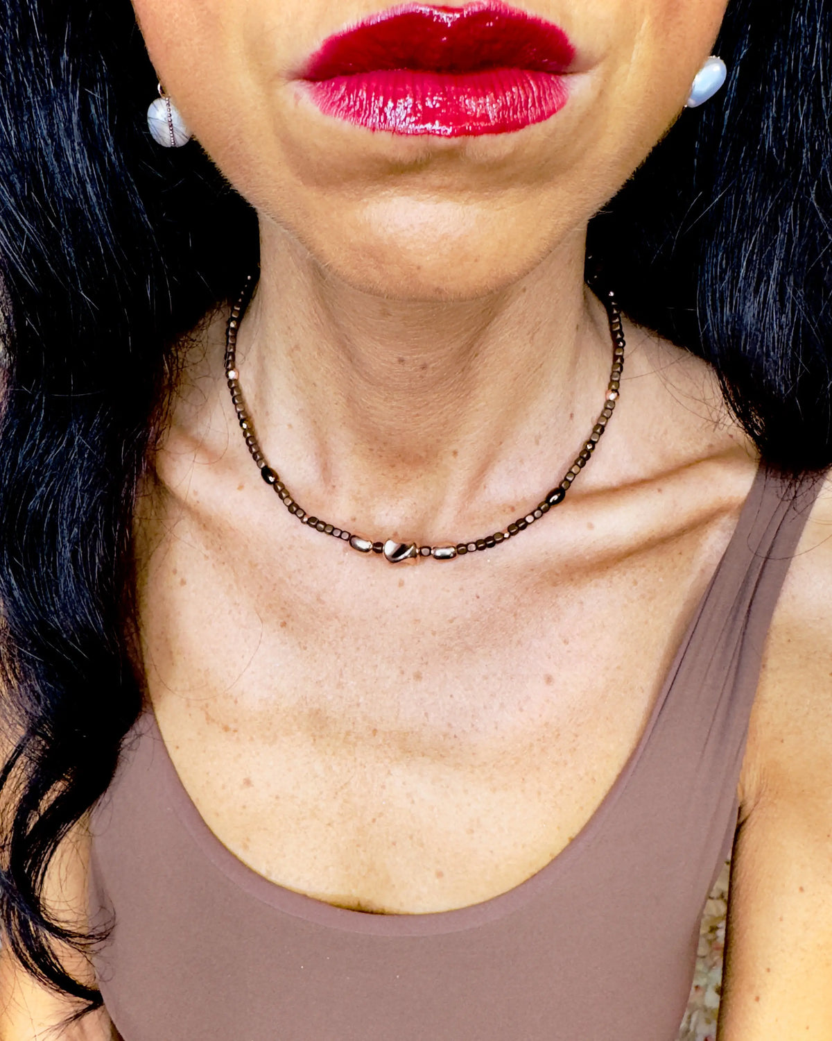 Collana Ematite Rosé