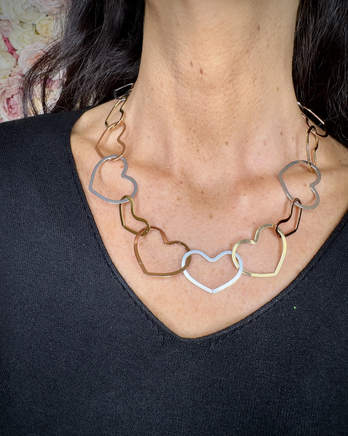 Collana girocollo Cuori mixed