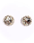Orecchini pietra tonda e baguette strass