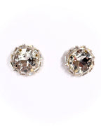 Orecchini pietra tonda e baguette strass
