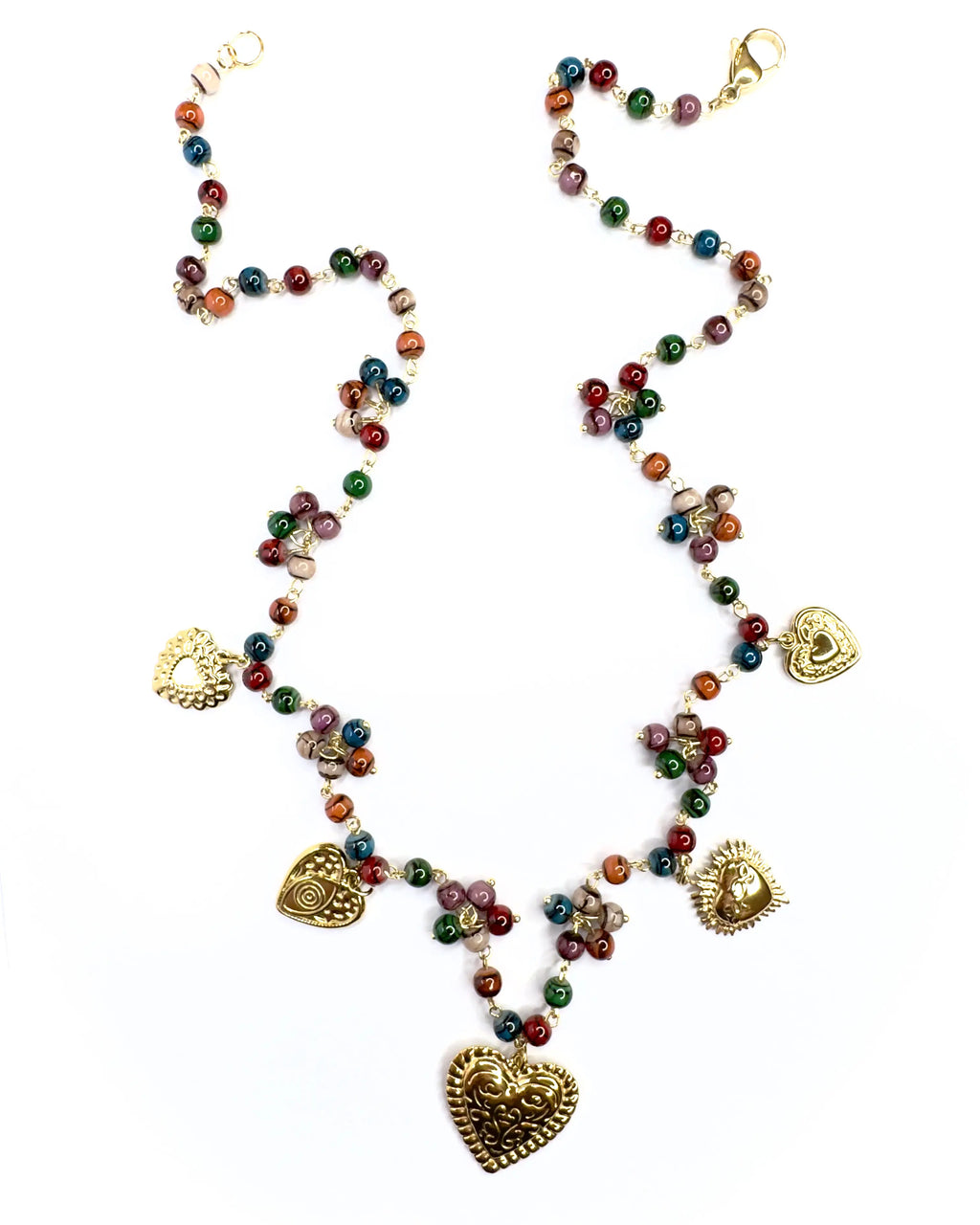 Collana Bisanzio Cuori Charms