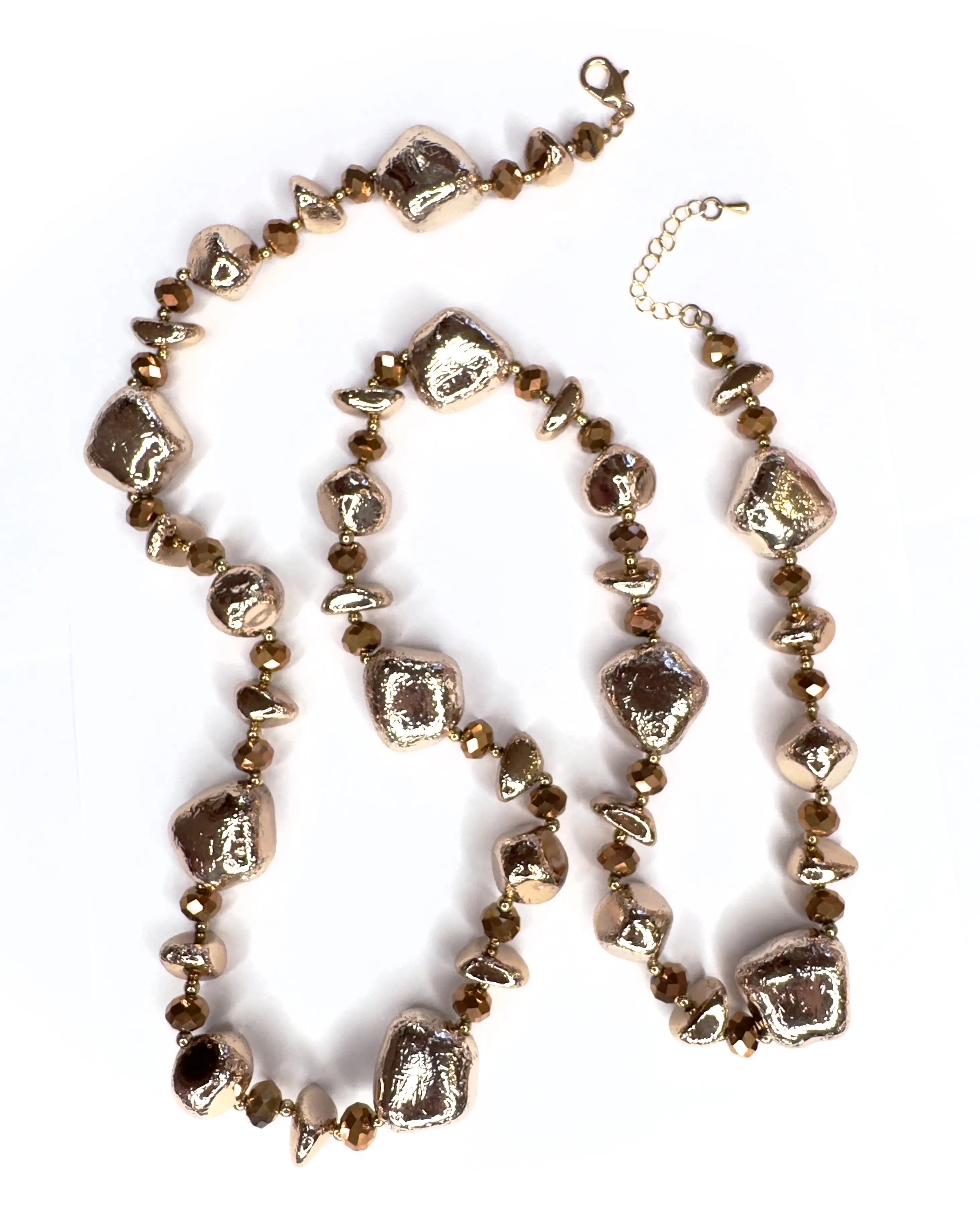 Collana pepite bronzata