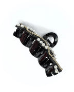 Pinza strass e perle onda