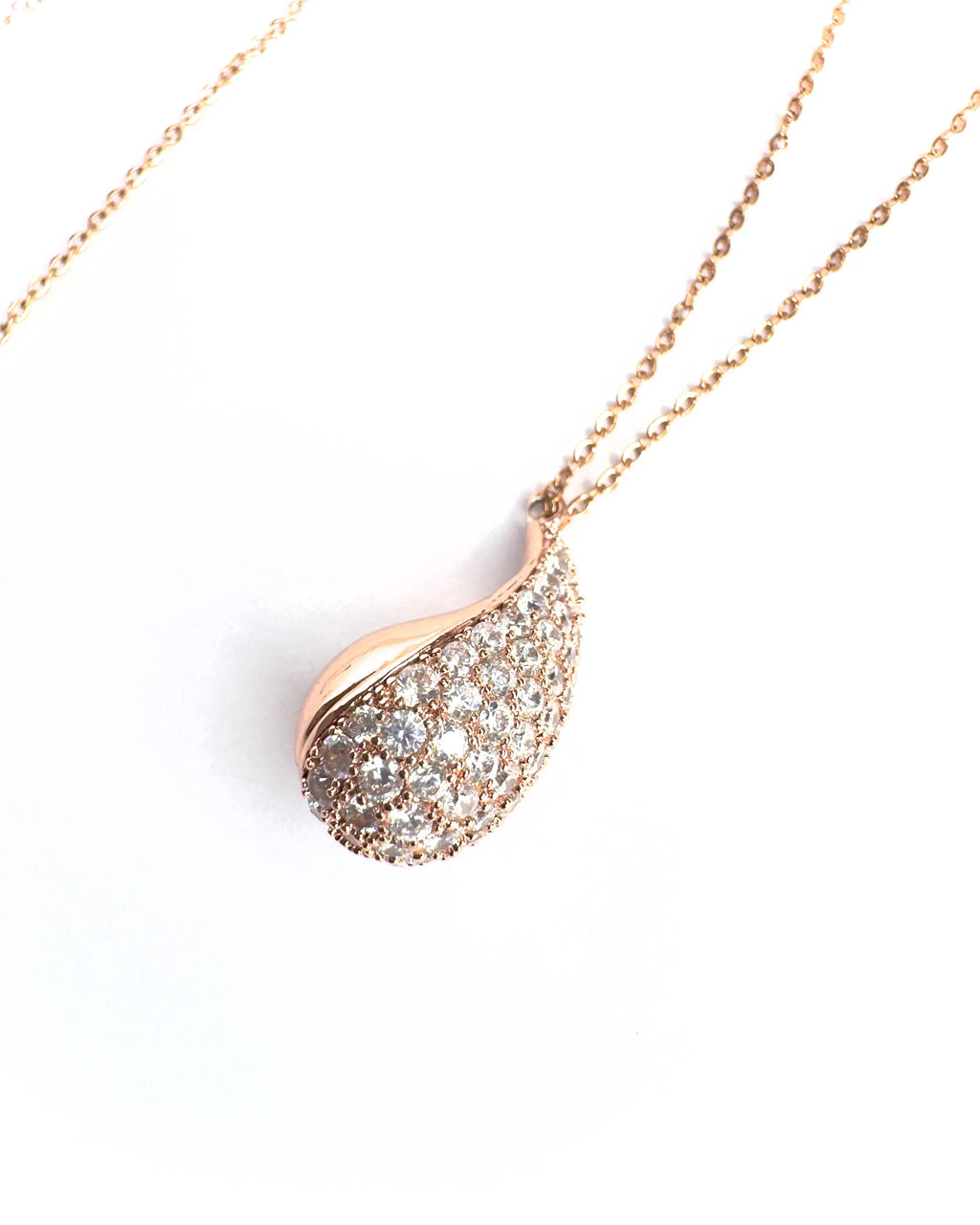 Collana goccia strass