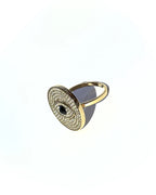 Anello Strass occhio portafortuna