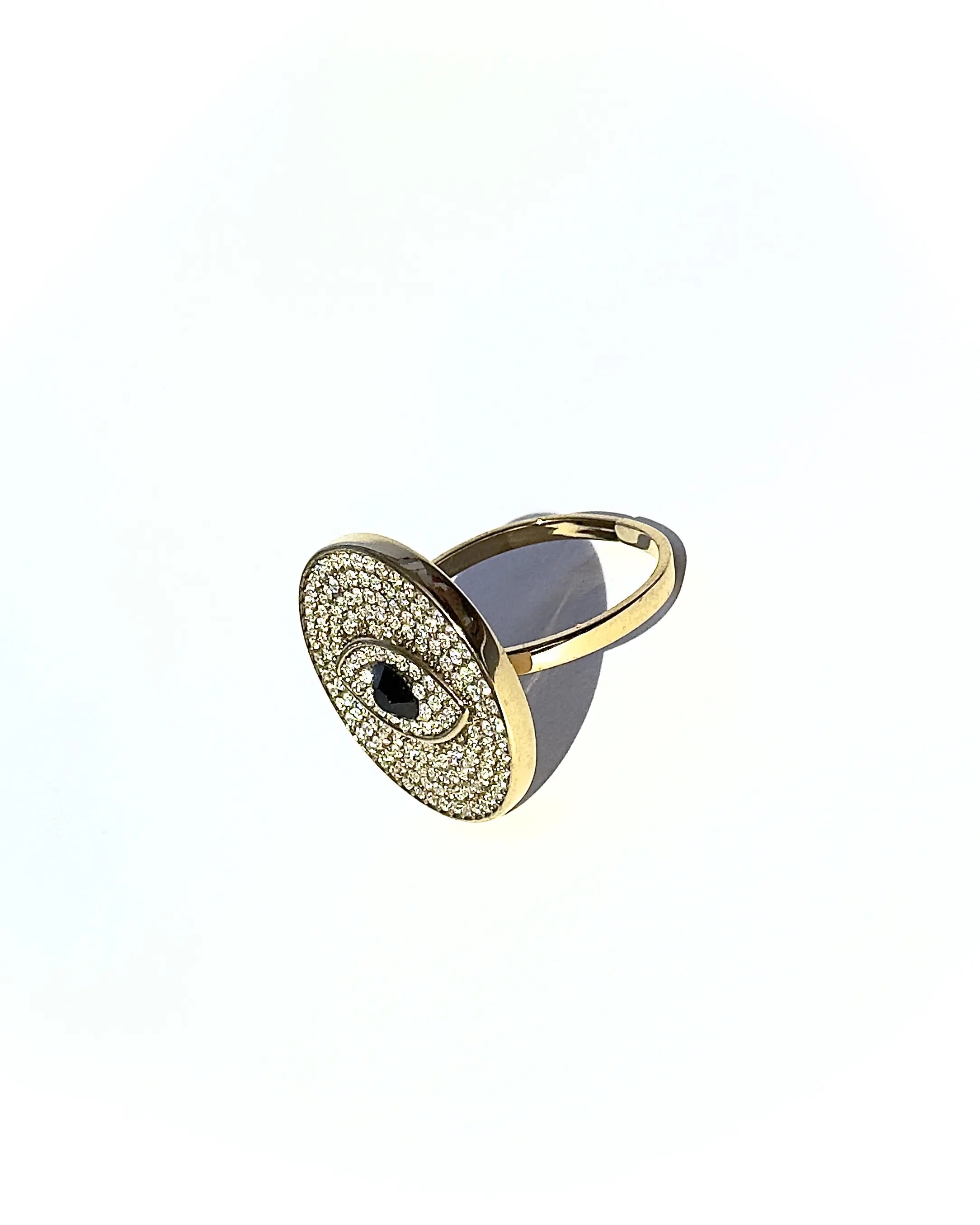 Anello Strass occhio portafortuna