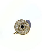 Anello Strass occhio portafortuna