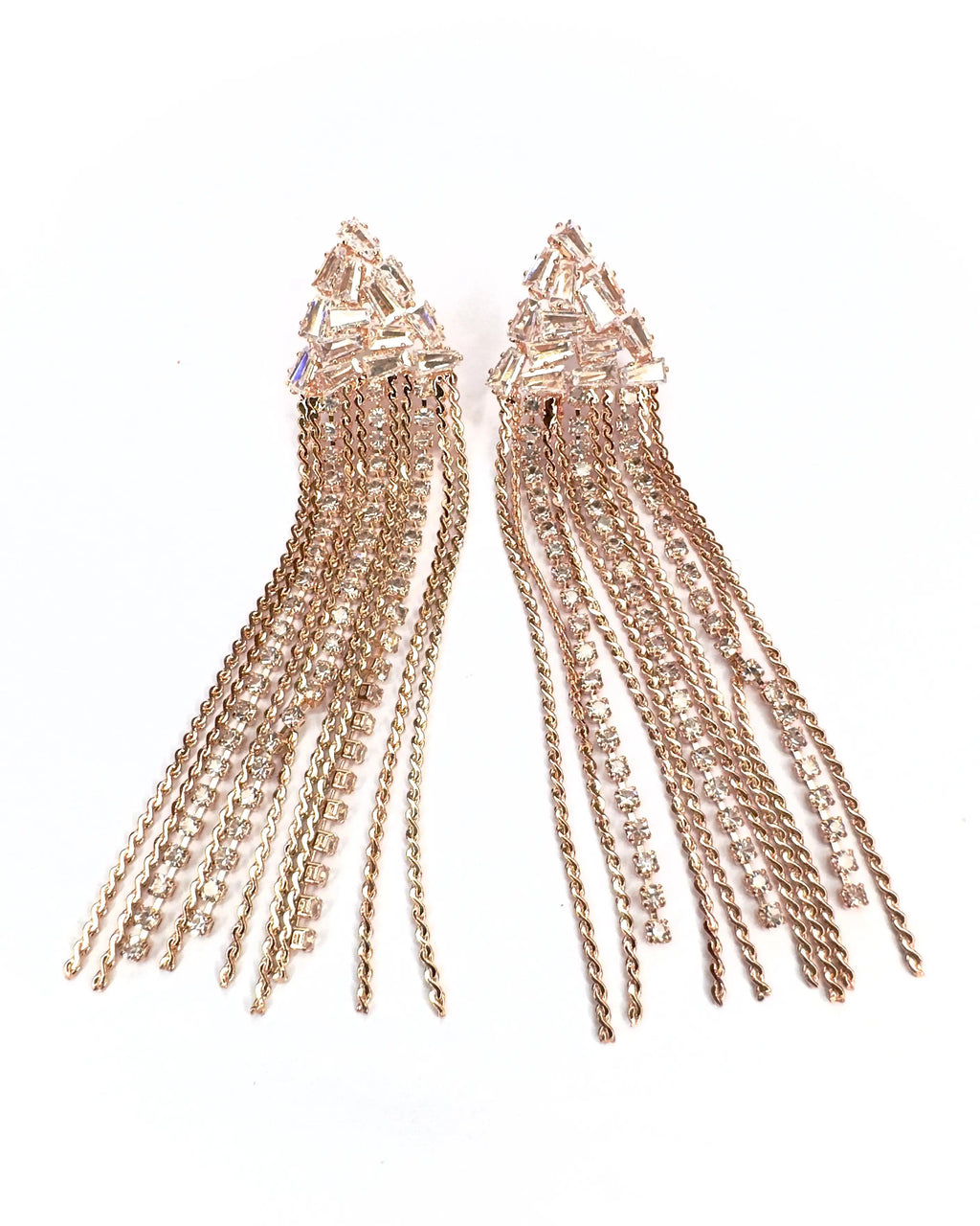 Orecchini chandelier triangolo Rose’