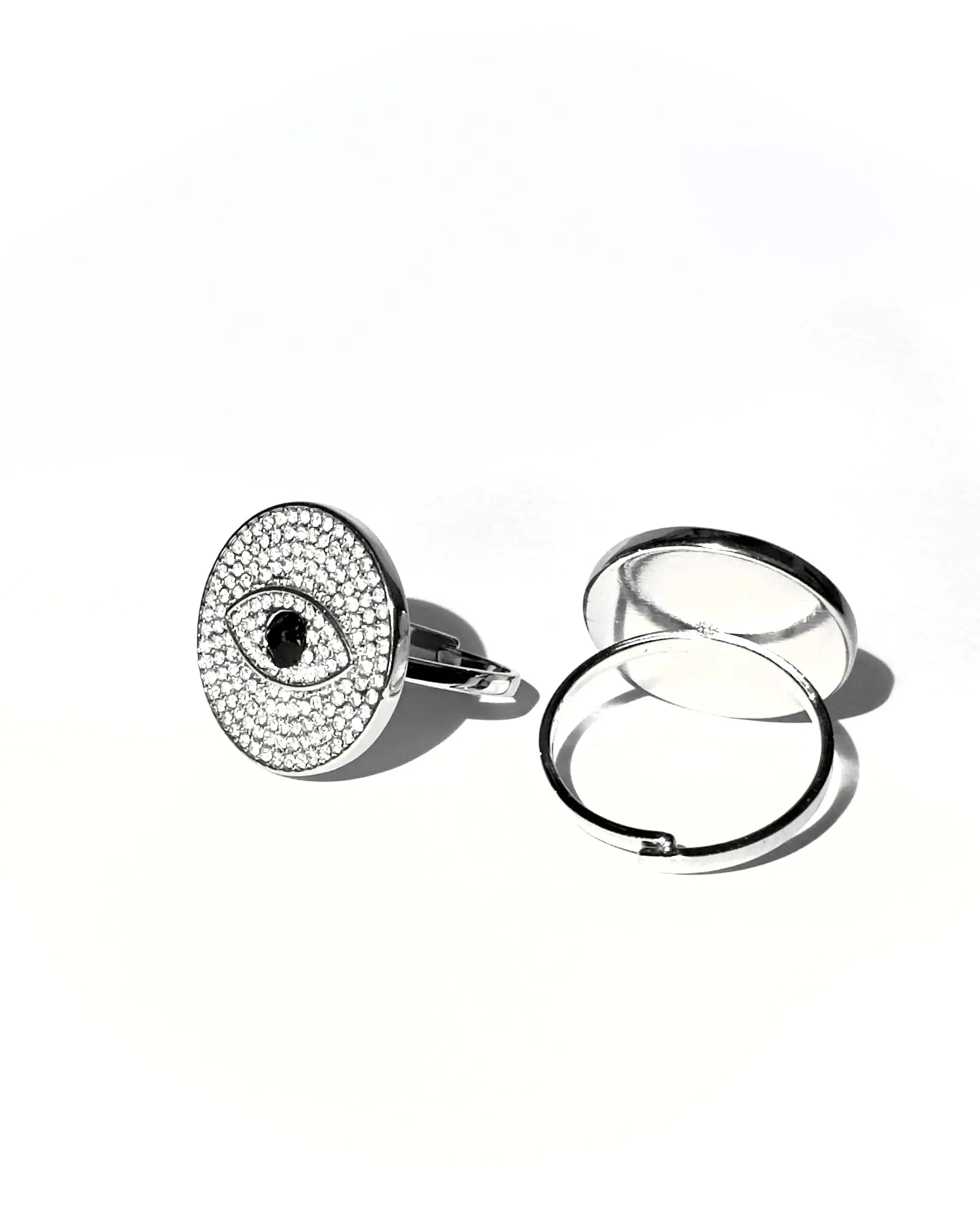 Anello Strass occhio portafortuna