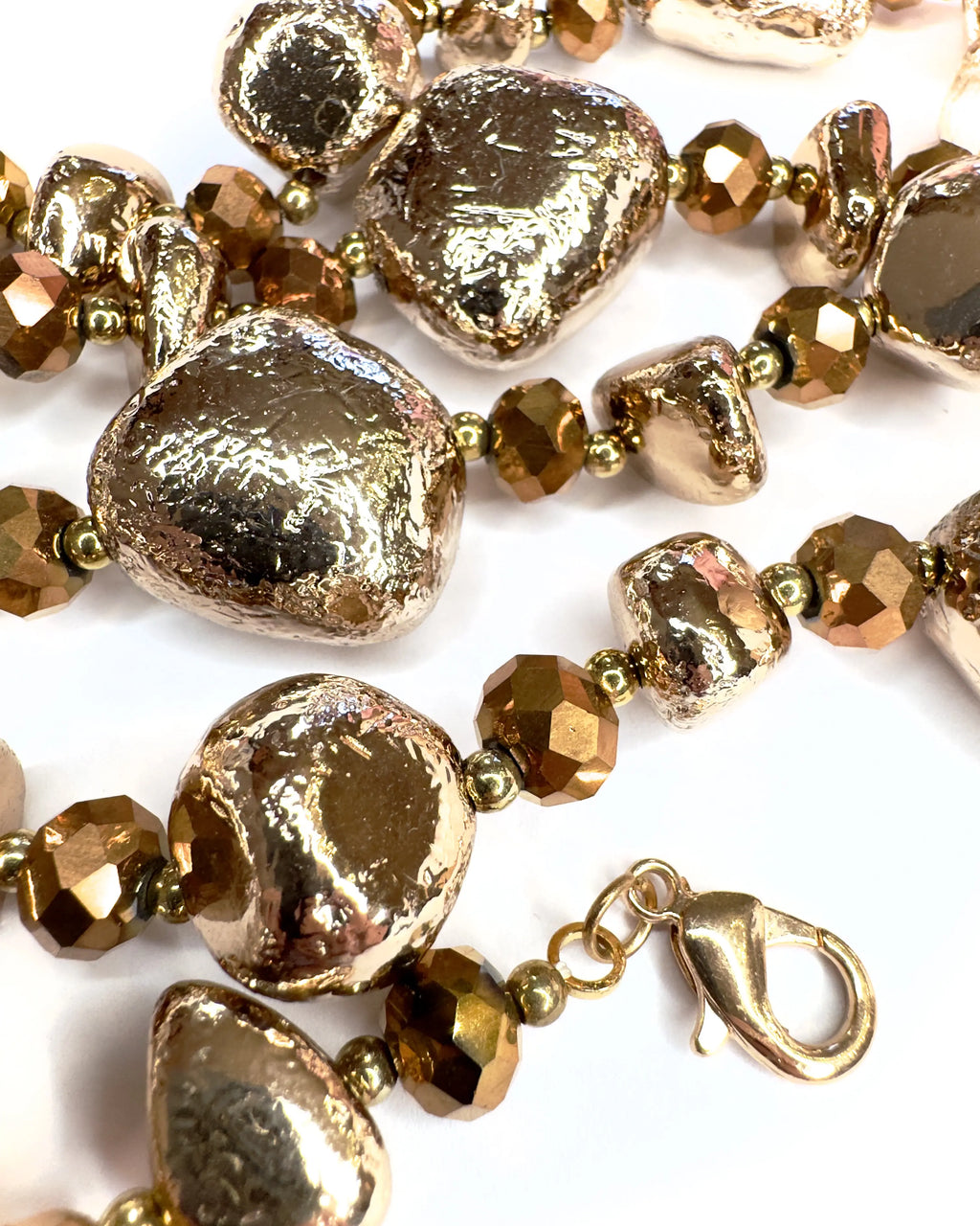 Collana pepite bronzata