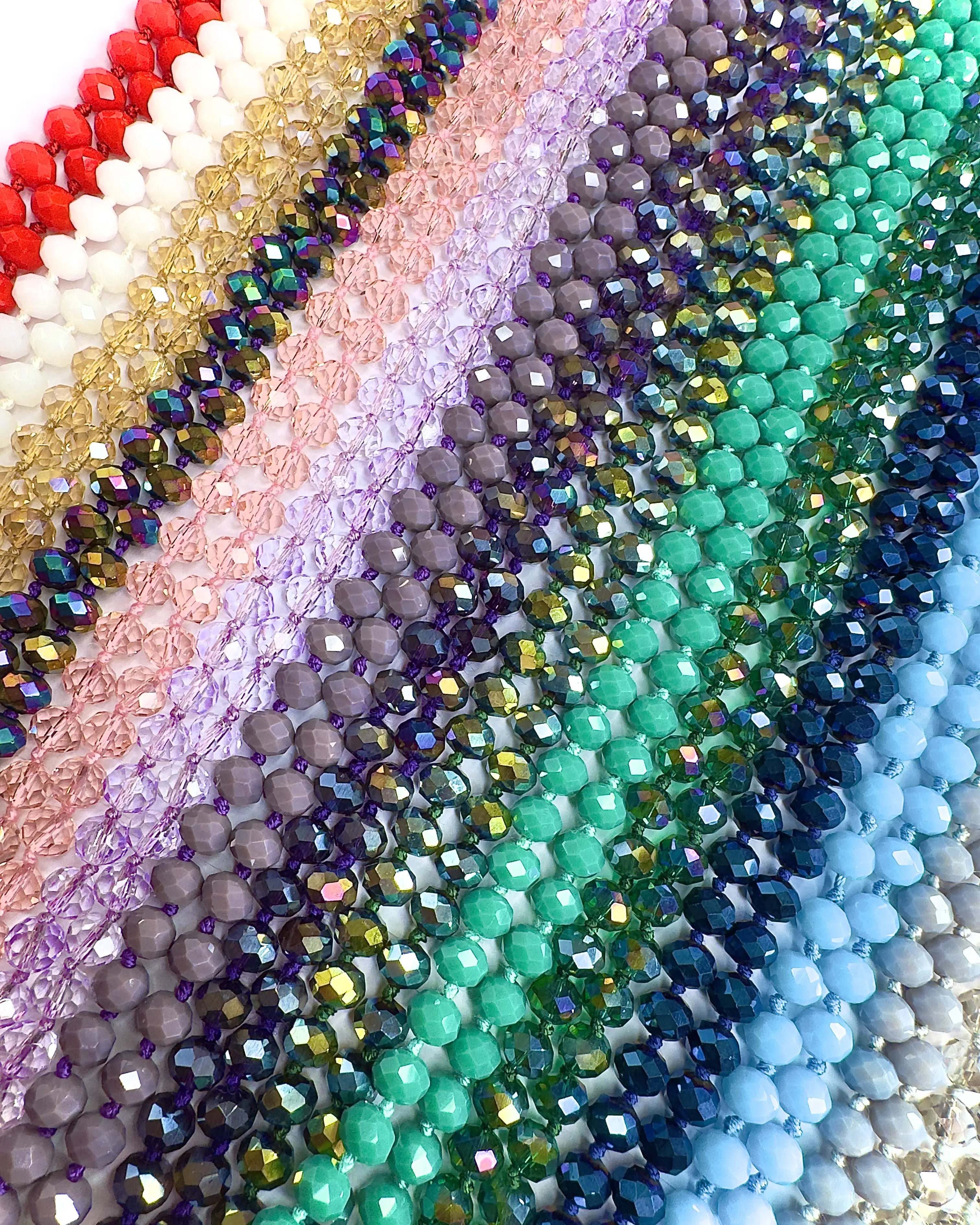 Collana lunga in vetro Cristallo