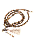 Collana lunga con nappa Choco Chic