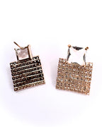 Orecchini Quadrato strass Rose’