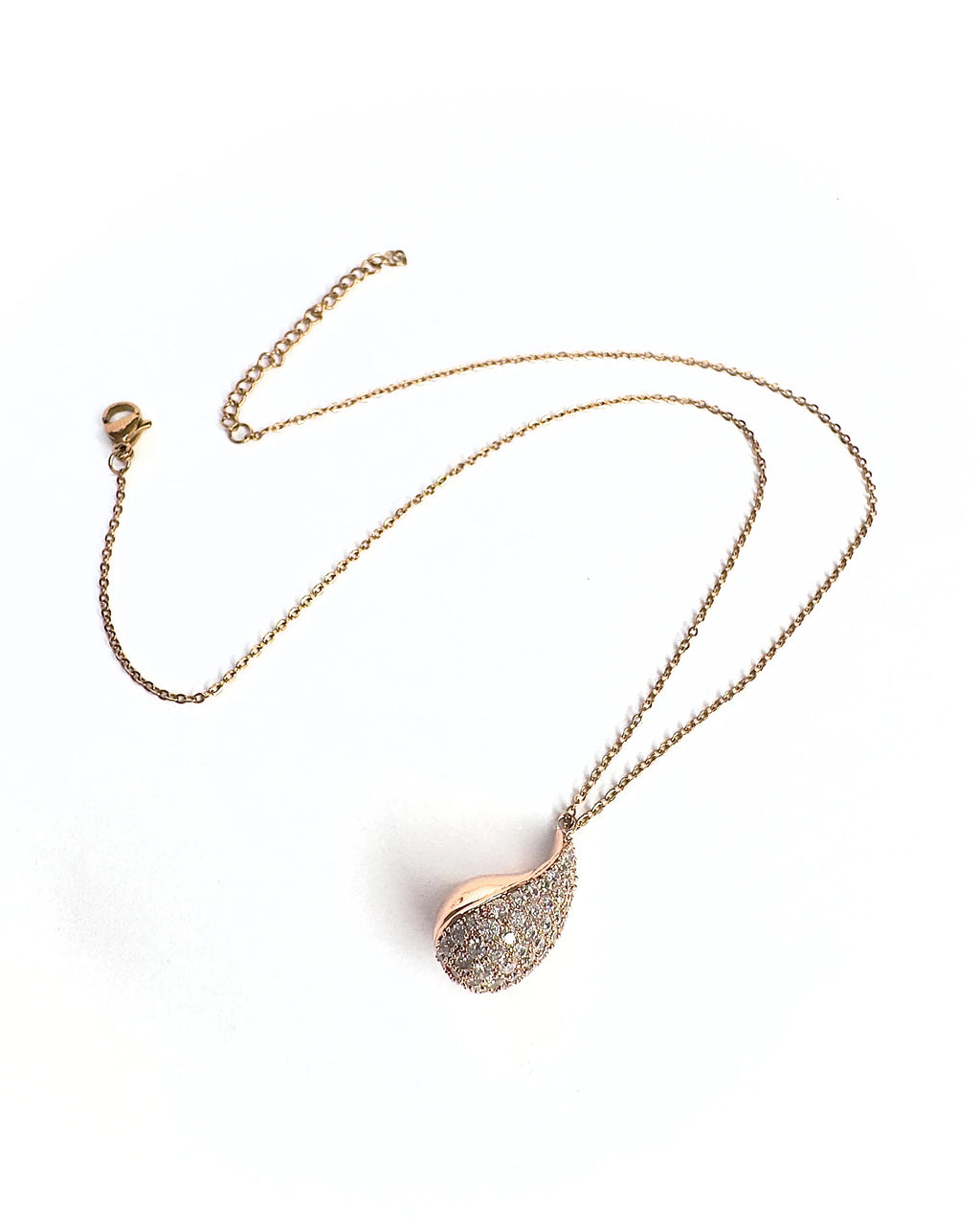 Collana goccia strass