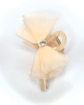 Pinza fiocco in tulle rosa