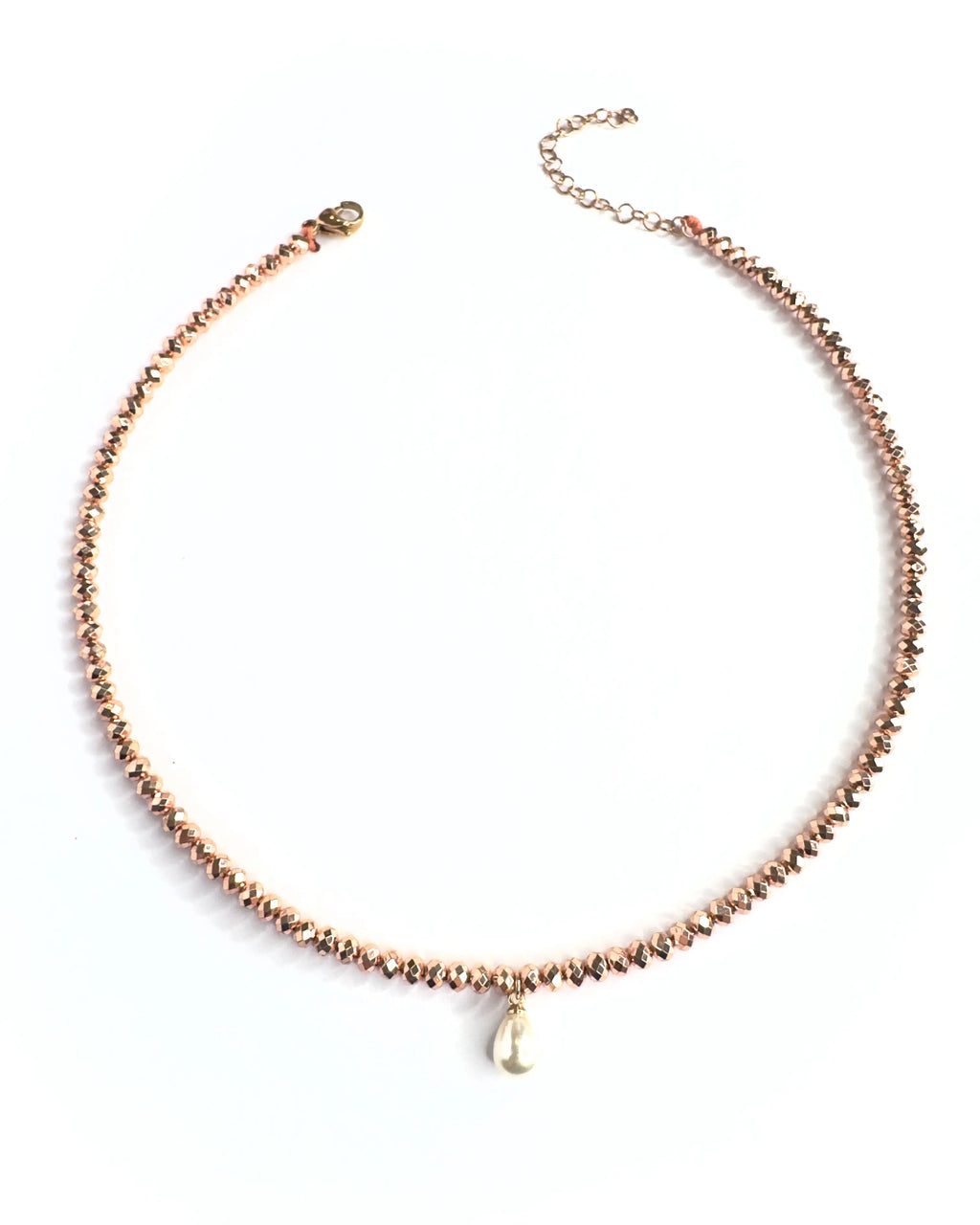 Collana cangiante con perla