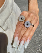 Anello Strass occhio portafortuna