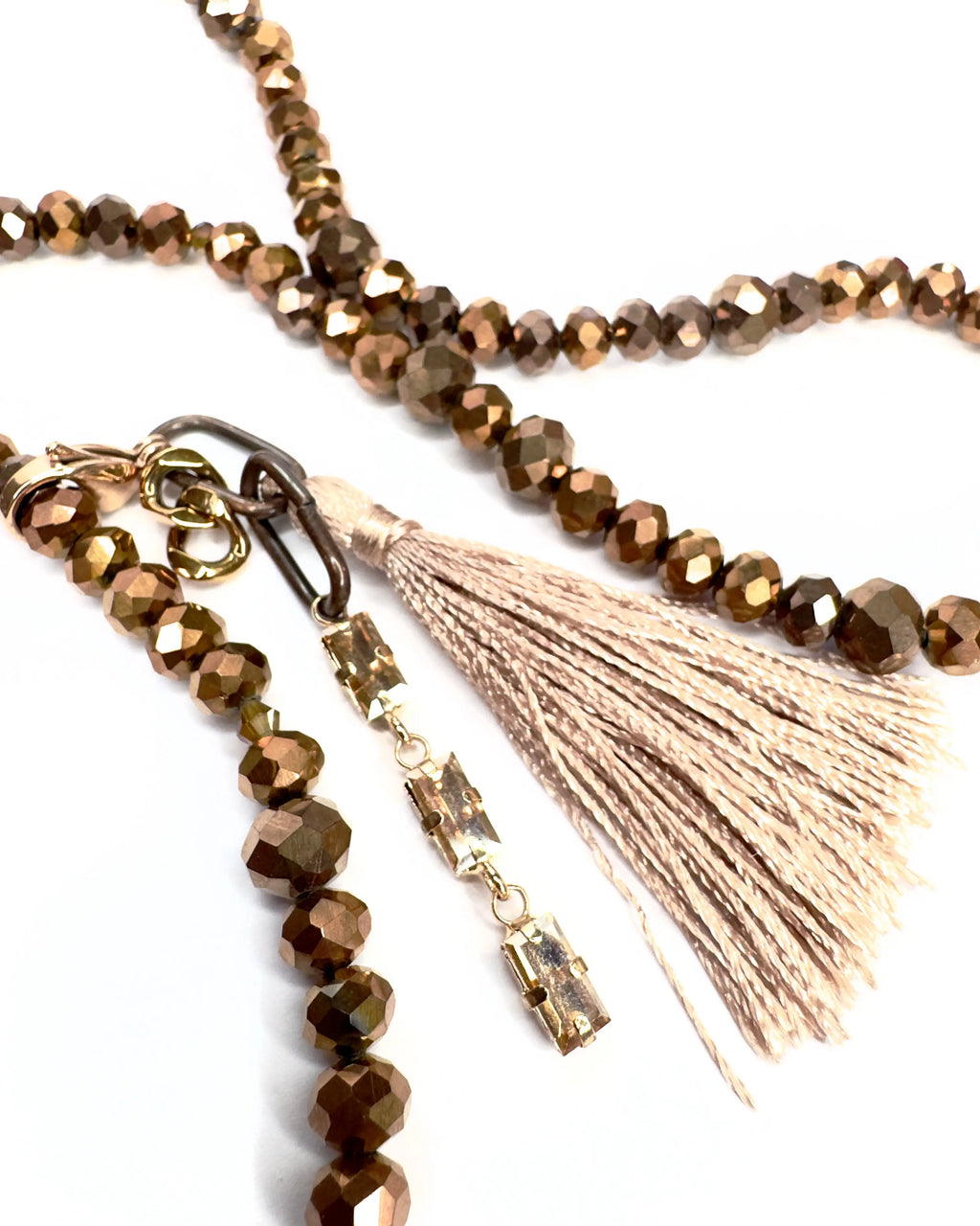 Collana lunga con nappa Choco Chic
