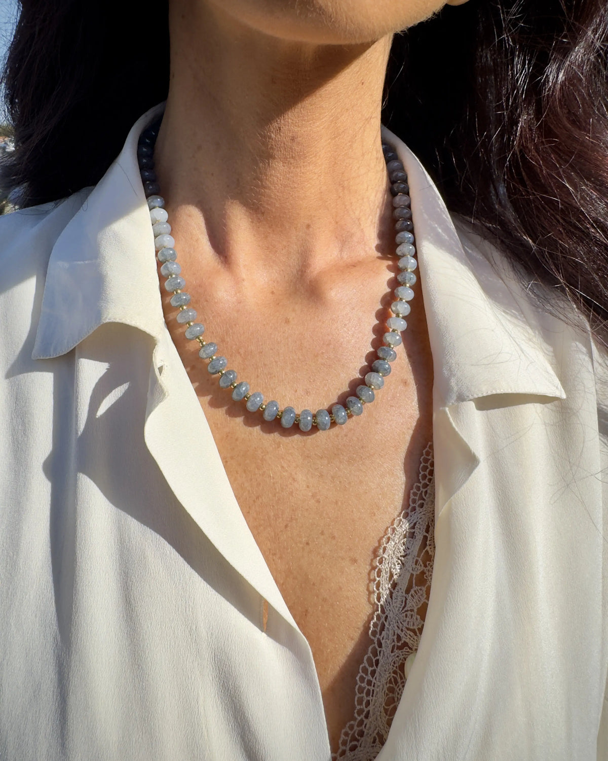 Collana girocollo rondelle Organic