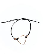 Bracciale cuore cordino