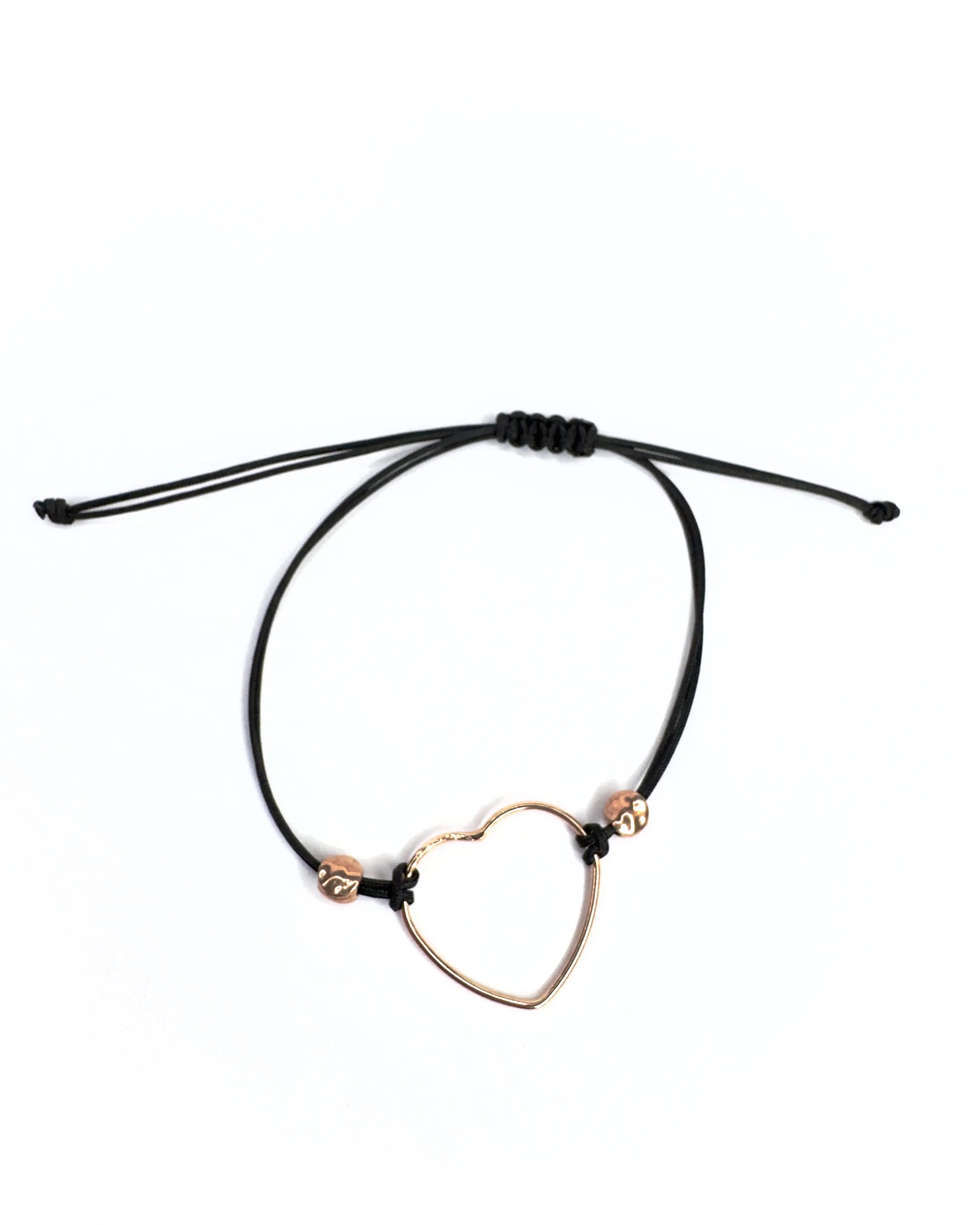 Bracciale cuore cordino