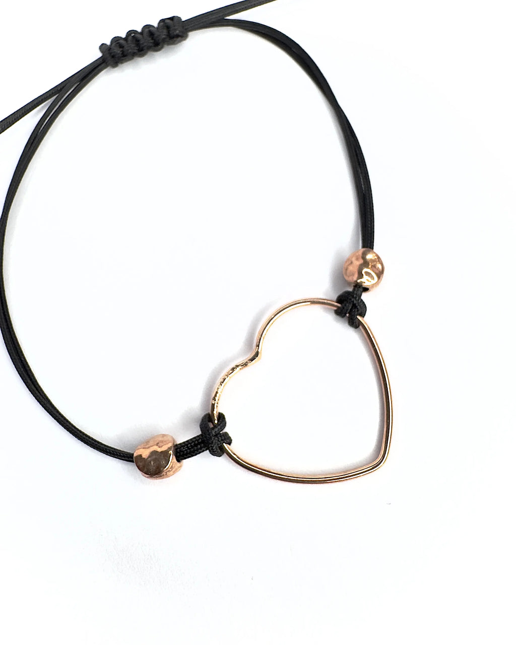 Bracciale cuore cordino