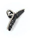 Pinza nodo strass e perle