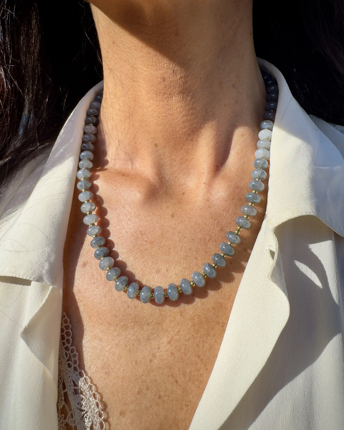 Collana girocollo rondelle Organic